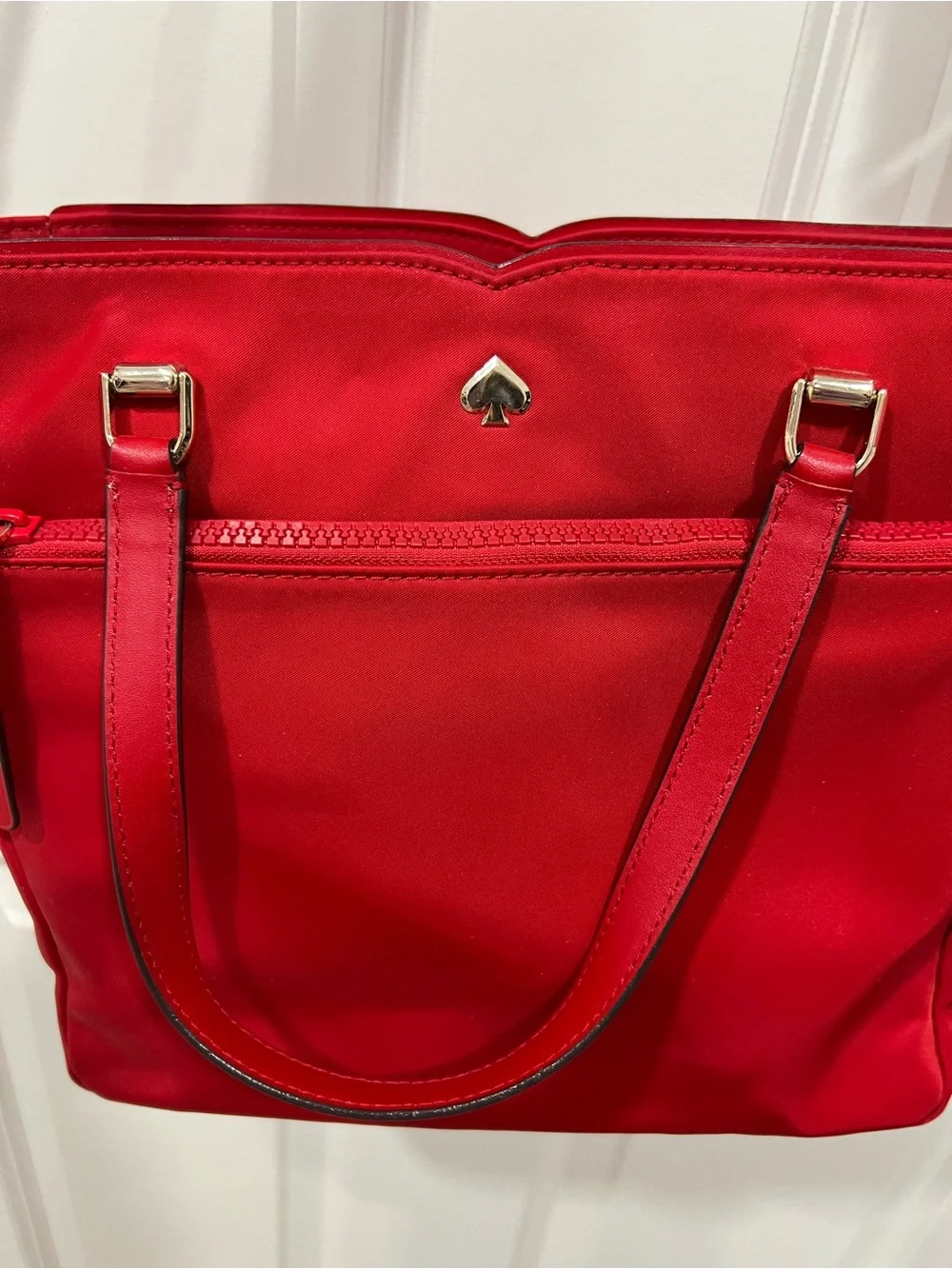 Kate Spade Red Convertible Shoulder Tote Bag